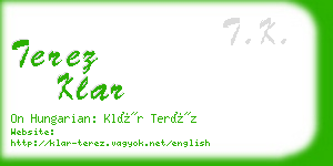 terez klar business card